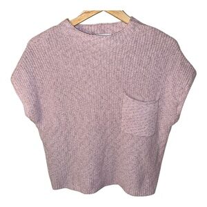 Free People Beach Light Purple Boxy Cotton Sweater S